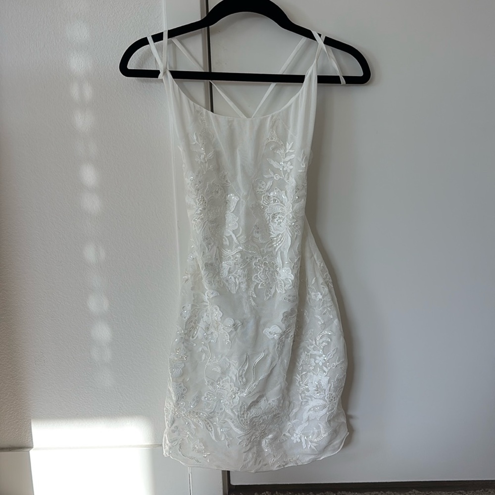Outcast mesh sequin mini dress